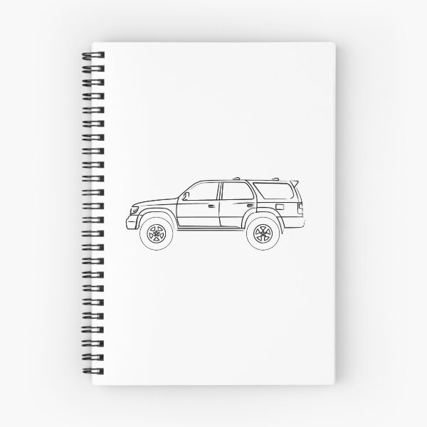 Artikelvorschau, 3. Generation 4Runner Hilux, Umriss in Surfschwarz entworfen und verkauft von MandalaPics.