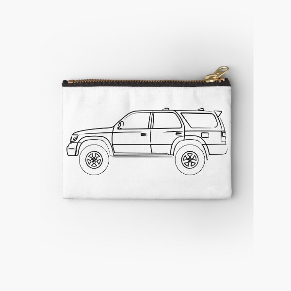 Artikelvorschau, 3. Generation 4Runner Hilux, Umriss in Surfschwarz entworfen und verkauft von MandalaPics.