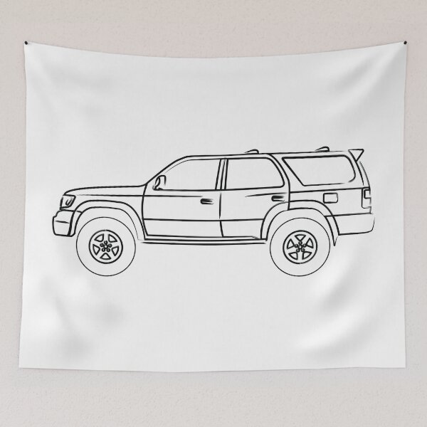 Item preview, 3rd gen 4runner Hilux surf black outline designed and sold by MandalaPics.
