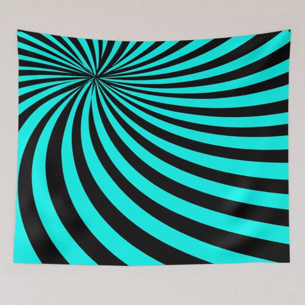 Item preview, Optical ilusion pattern | Black and blue zebra swirl pattern | wormhole designed and sold by TheWalnut.