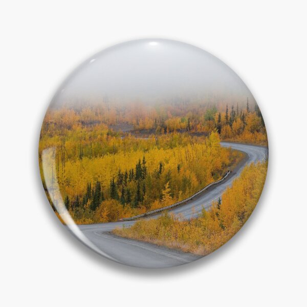 Item preview, Winding golden fall taiga road Yukon Canada designed and sold by ImagoBorealis.