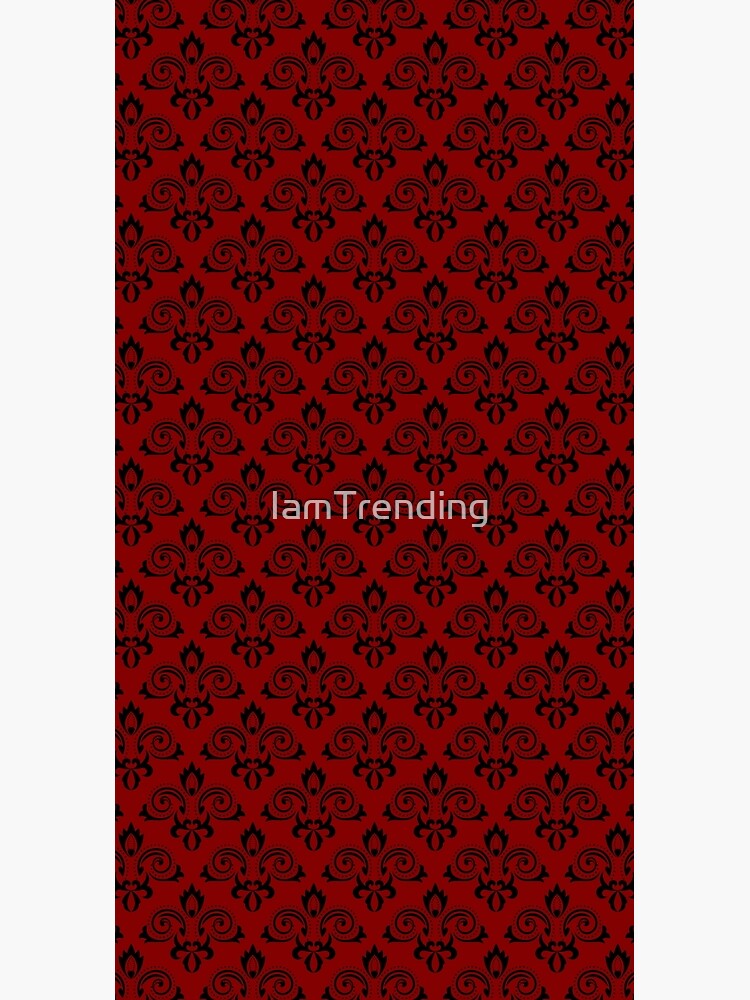 Thumbnail 3 of 3, Duffle Bag, Gothic French Black Burgundy Fleur De Lis designed and sold by IamTrending.