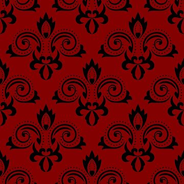 Artwork thumbnail, Gothic French Black Burgundy Fleur De Lis by IamTrending
