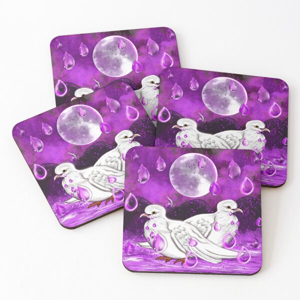 Item preview, doves in the rain, raindrops falling into Water designed and sold by Artonmytee.