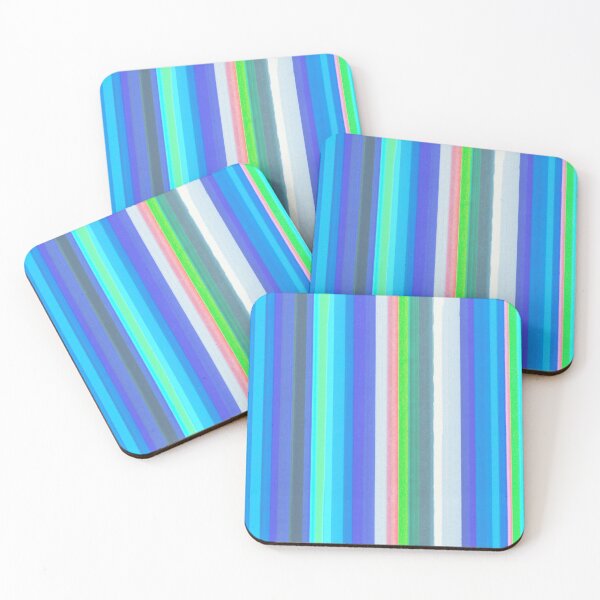 Item preview, Vertical Colored Lines - Soft Cold Colors designed and sold by Istvan Ocztos.