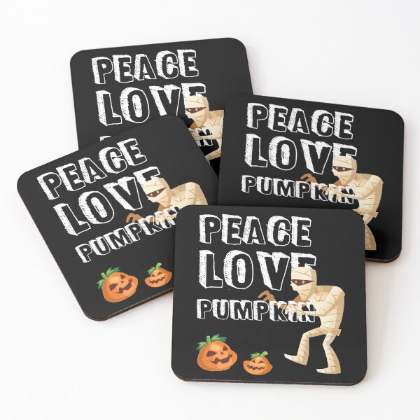 Item preview, Peace love pumpkin Halloween cartoon text only designed and sold by ChamodSachintha.