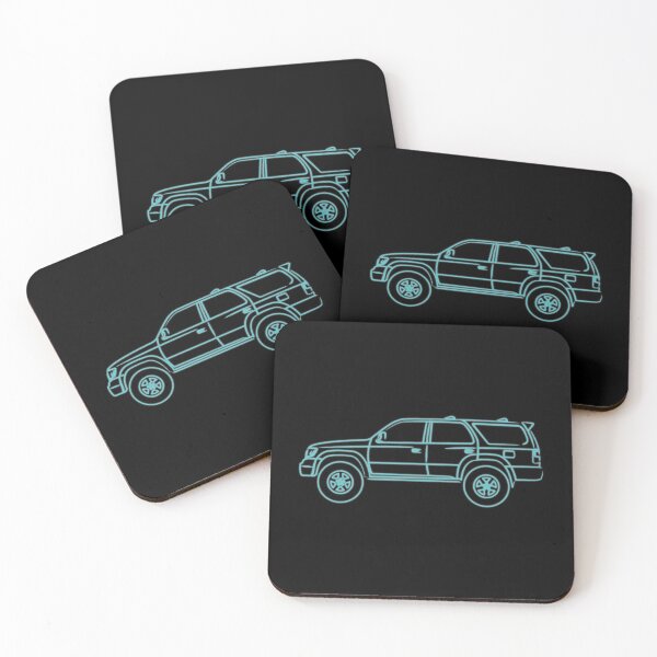 Item preview, 3rd gen 4runner Hilux surf outline teal designed and sold by MandalaPics.