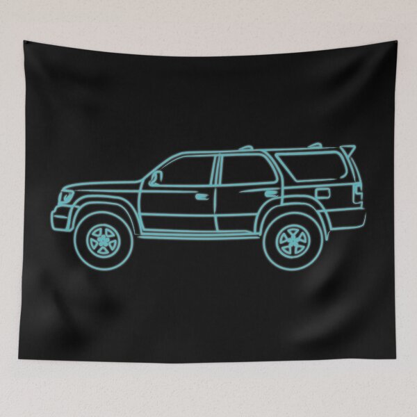 Item preview, 3rd gen 4runner Hilux surf outline teal designed and sold by MandalaPics.