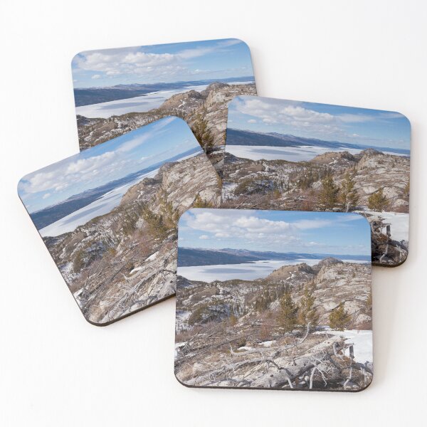 Item preview, Frozen surface Lake Laberge spring Yukon Canada designed and sold by ImagoBorealis.