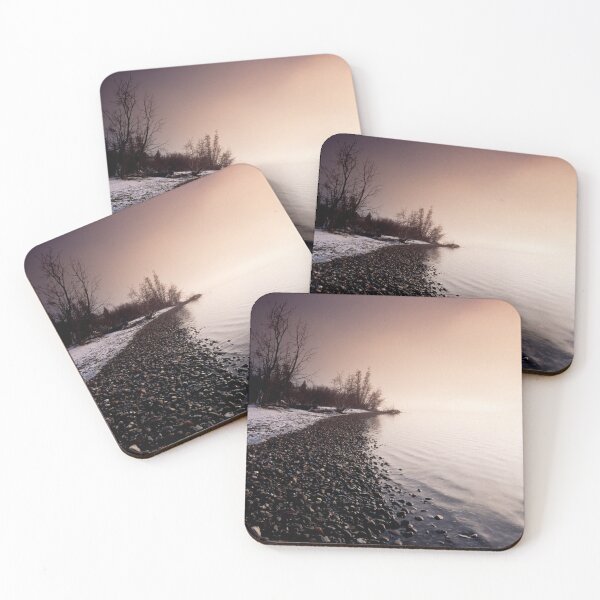 Item preview, Winter landscape scene Tagish Lake lakeshore Yukon designed and sold by ImagoBorealis.