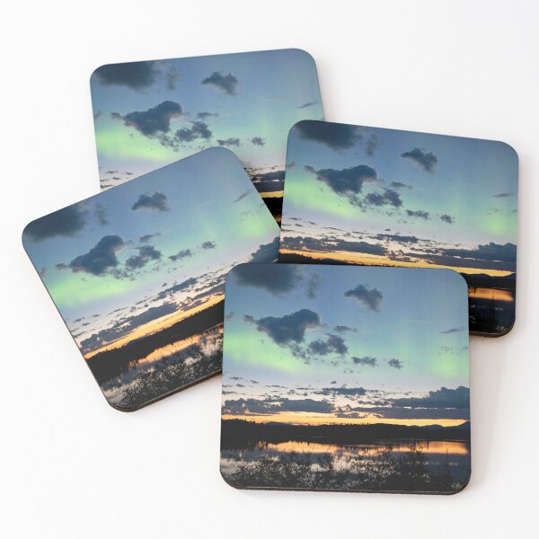 Item preview, Midnight summer Northern lights Aurora borealis designed and sold by ImagoBorealis.