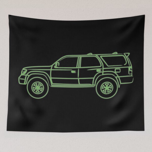 Item preview, 3rd gen 4runner Hilux surf outline green designed and sold by MandalaPics.