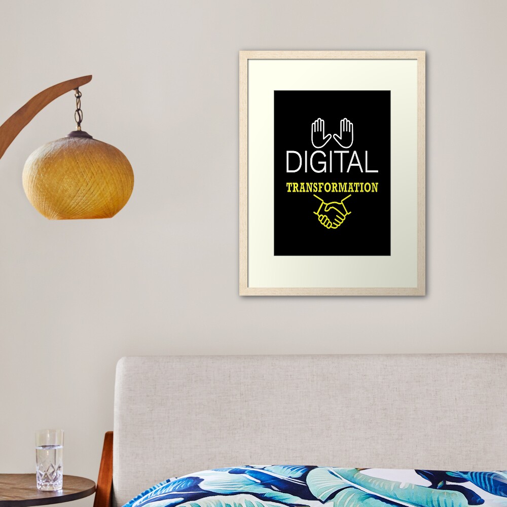 Digital Transformation. Framed Art Print