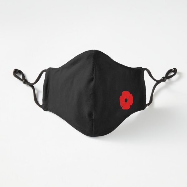 Minimalist Remembrance Day red poppy Fitted 3-Layer