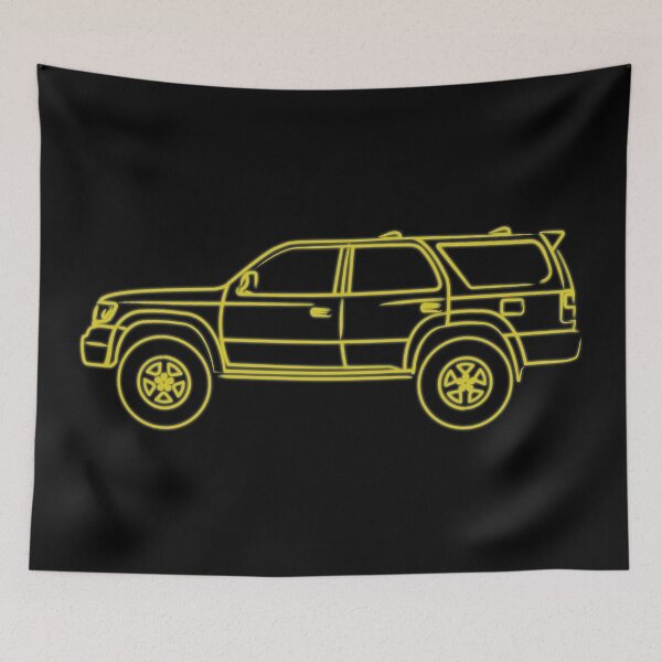 Item preview, 3rd gen 4runner Hilux surf outline yellow designed and sold by MandalaPics.