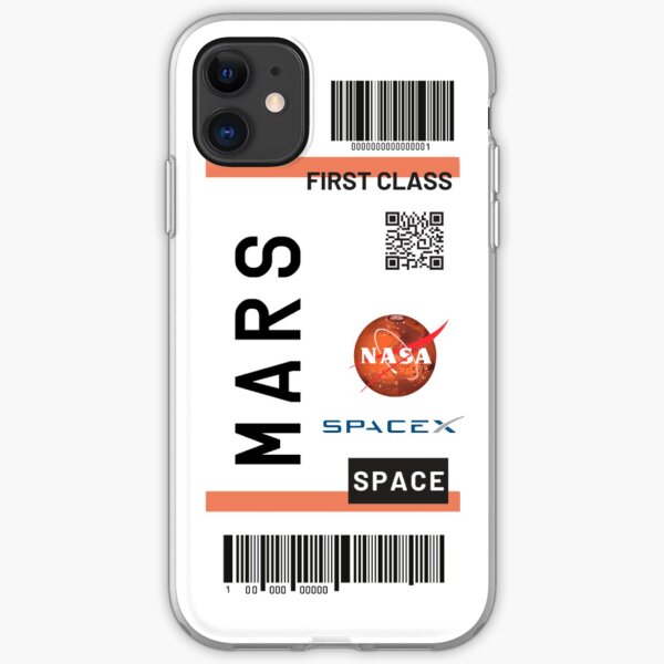 Mars Ticket Nasa Spacex iPhone Flexible Hülle