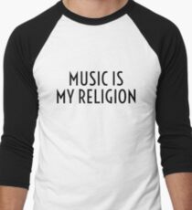Music Party Bass Techno Men's Baseball ¾ T-Shirt