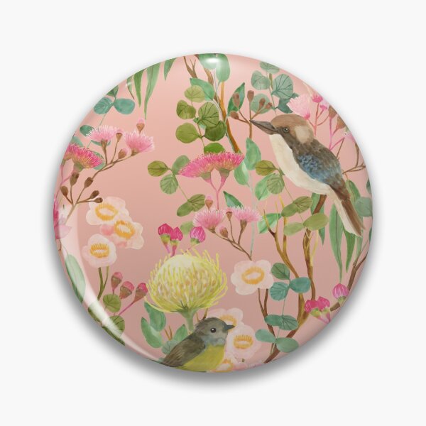 Item preview, Australian Birds and Blooms Native Flora Chinoiserie designed and sold by Cecilia Mok.