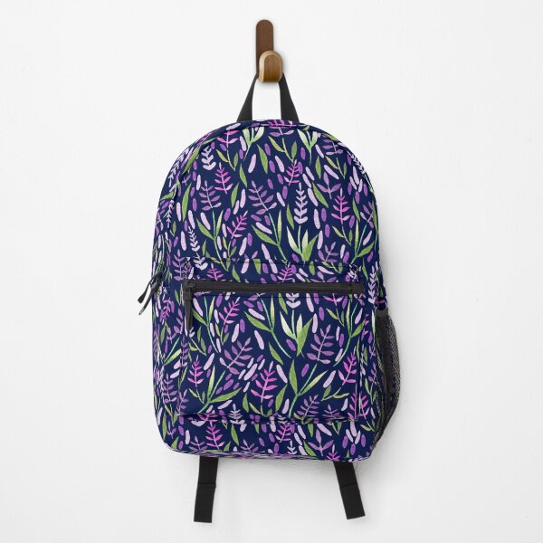 Item preview, purple and pink lavender pattern on watercolor dark blue background designed and sold by Manifestor92.