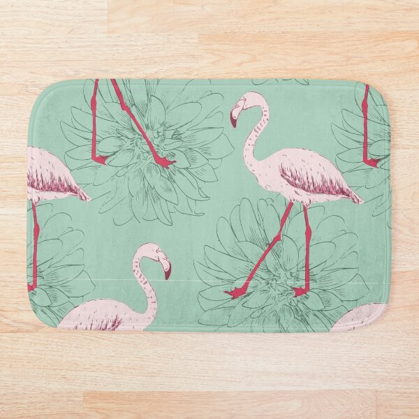 Item preview, Patrón decorativo de flores tropicales y flamencos. designed and sold by Graphix-Space.