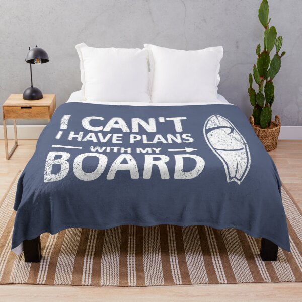 Item preview, I CAN'T I Have PLANS with my BOARD Funny Surfboard White designed and sold by frenchsalsa.