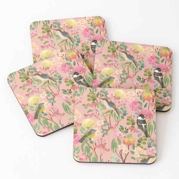 Item preview, Australian Birds and Blooms Native Flora Chinoiserie designed and sold by Cecilia Mok.