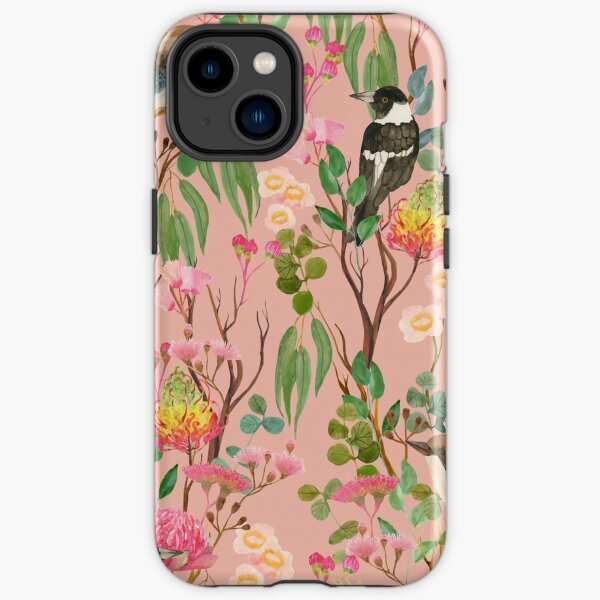 Australian Birds and Blooms Native Flora Chinoiserie iPhone Tough Case