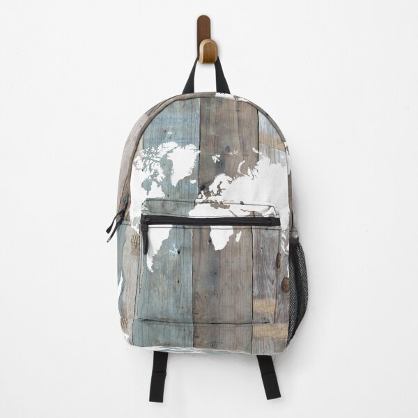 Item preview, Rustic Brown Grey Barnwood Travel Vintage World Map designed and sold by IamTrending.