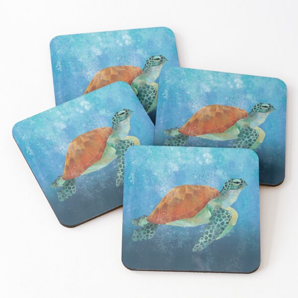 Item preview, Green Sea Turtle - with background designed and sold by TrevorIrvin.