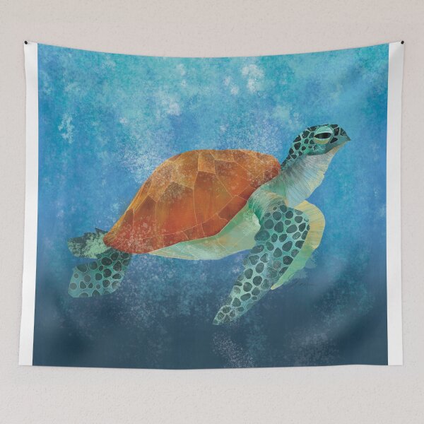 Item preview, Green Sea Turtle - with background designed and sold by TrevorIrvin.