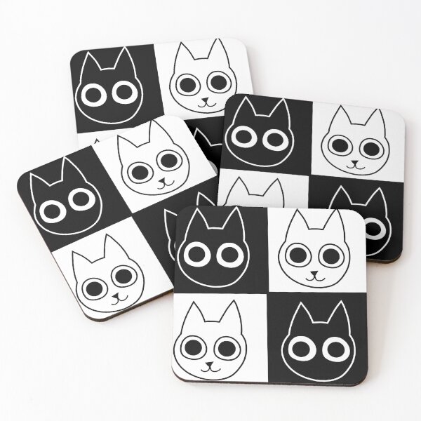 Item preview, Patrón de gato blanco y negro designed and sold by palaco210.