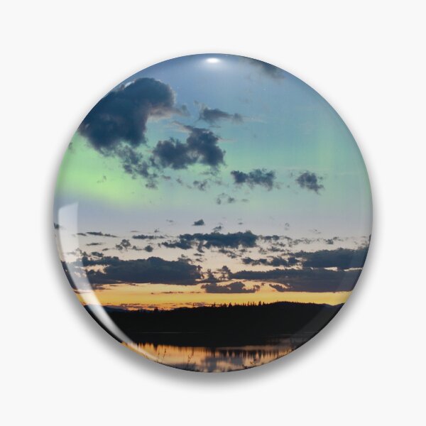Item preview, Midnight summer Northern lights Aurora borealis designed and sold by ImagoBorealis.