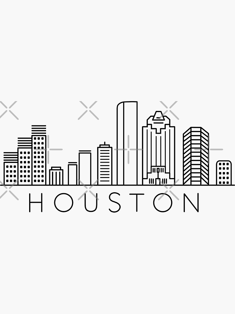 "Houston Skyline" Sticker for Sale by jamiemaher15 Redbubble