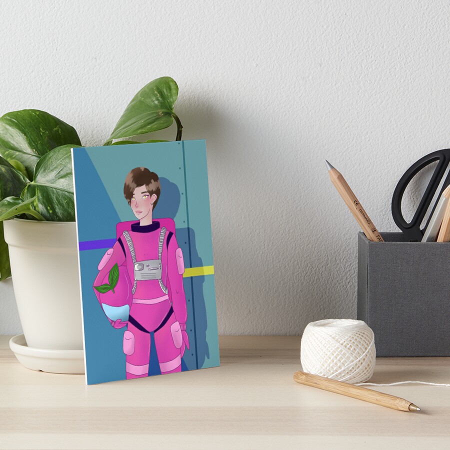 Among Us Pink Crewmate Art Board Print By Missanother Redbubble