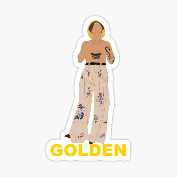 Golden HSHQ Harry Styles Bubble-free Sticker