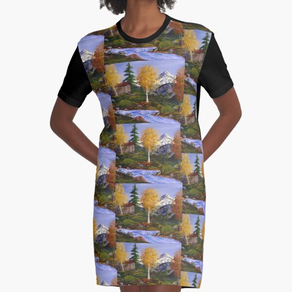 Mountain Cabin Graphic T-Shirt Dress