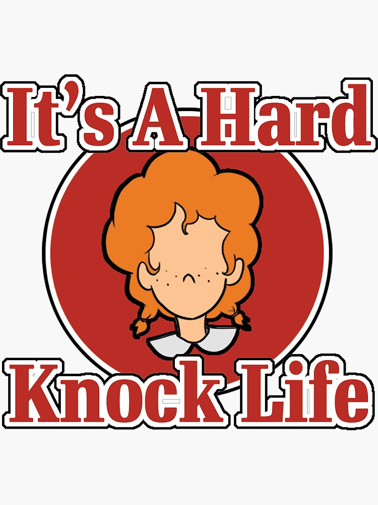 "Hard Knock Life" Sticker for Sale by Animebomb Redbubble