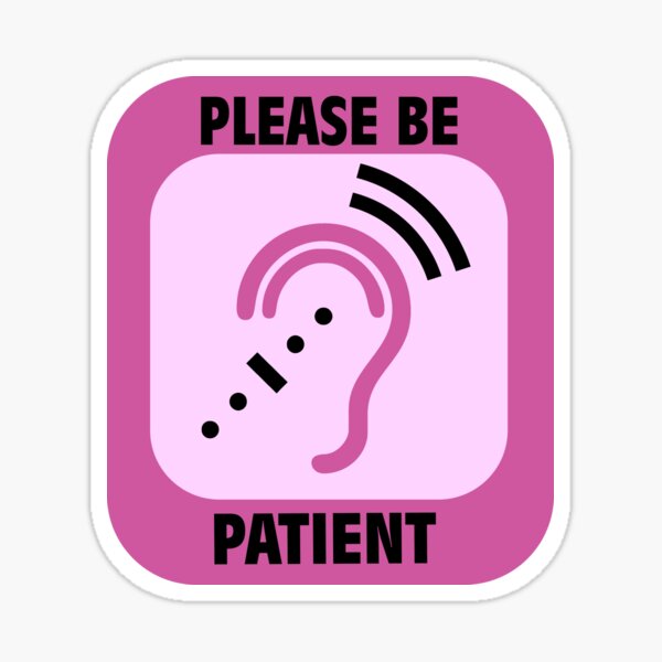 Hard of Hearing Deaf lip reader (pink) Sticker