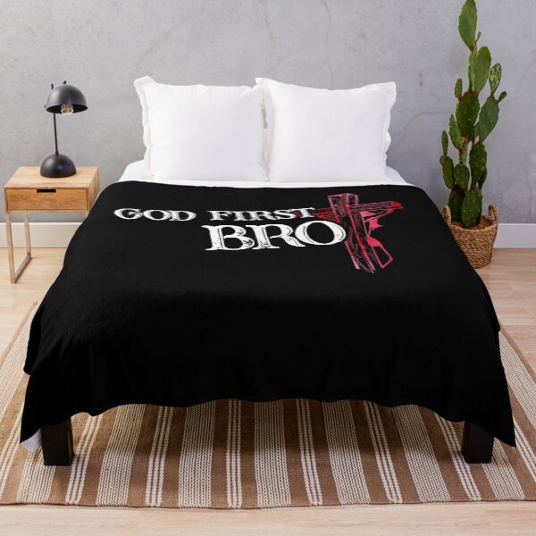 Item preview, God First Bro - Jesus Faith Follower - Proud Christian Lord designed and sold by Dressed For  Duty.