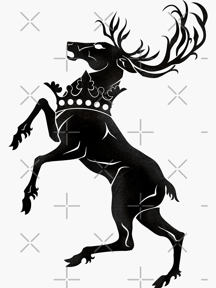 “Heraldry stag” Sticker for Sale by narwen | Redbubble
