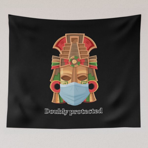 Item preview, mayan mask with face mask designed and sold by DeuterosDigital.