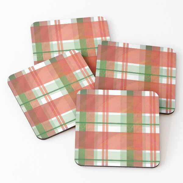Aperçu de l'œuvre Madras Plaid Christmas Stripes créée et vendue par ImagineThatNYC.