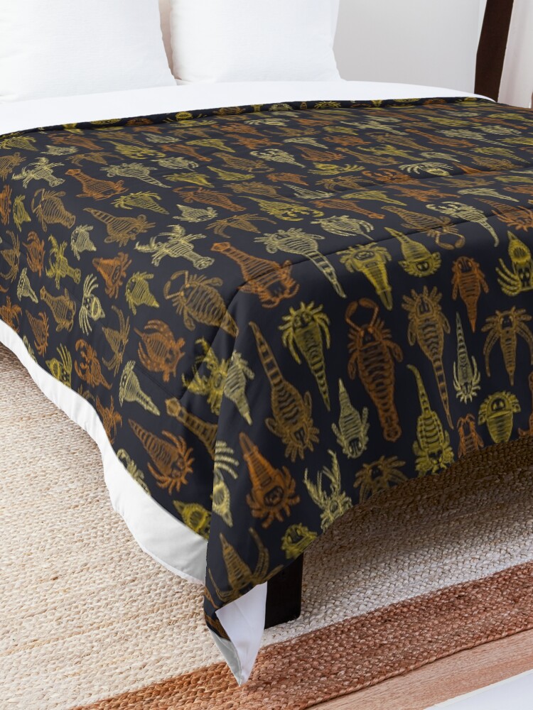 Alternate view of Studio 252MYA Collaboration - Eurypterids (Sea Scorpions) Comforter
