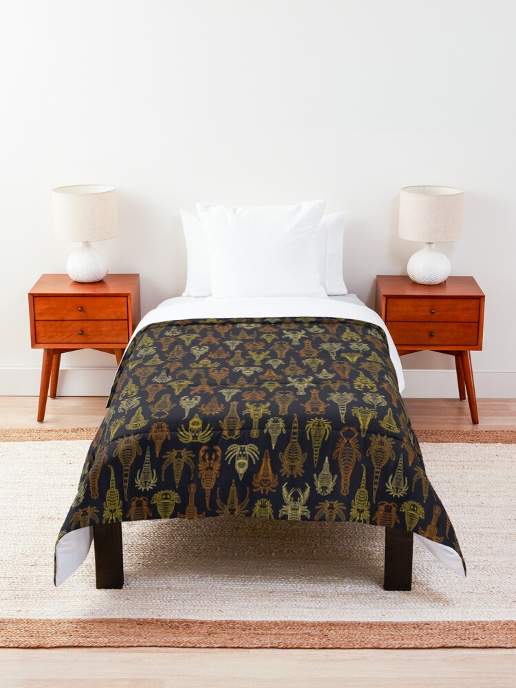 Alternate view of Studio 252MYA Collaboration - Eurypterids (Sea Scorpions) Comforter