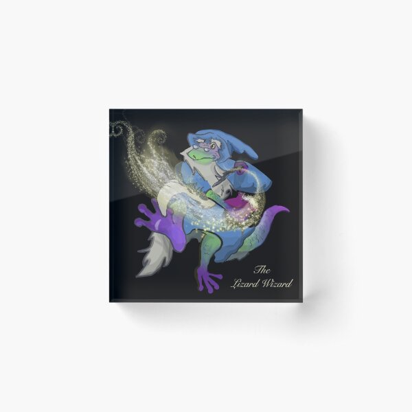 Lizard Wizard Magic Sand Acrylic Block