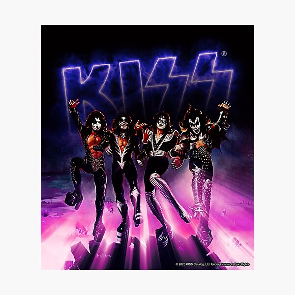 Item preview, KISS ® the Band - Destroyer Pink and Blue Logo designed and sold by musmus76.