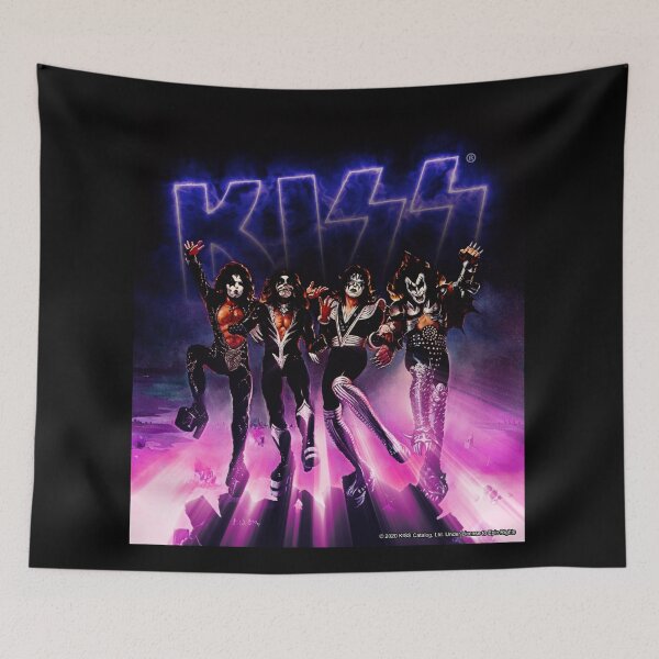 Item preview, KISS ® the Band - Destroyer Pink and Blue Logo designed and sold by musmus76.