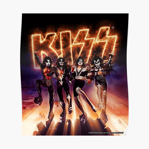 KISS ® the Band - Destroyer Fire Logo Poster