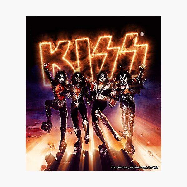 KISS ® the Band - Destroyer Fire Logo Photographic Print