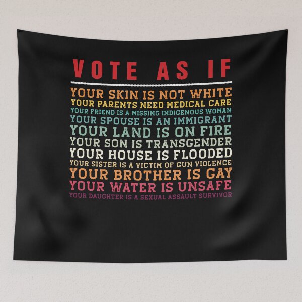 Item preview, Vote As If Your skin is not white Vote Blue designed and sold by AmalGr.